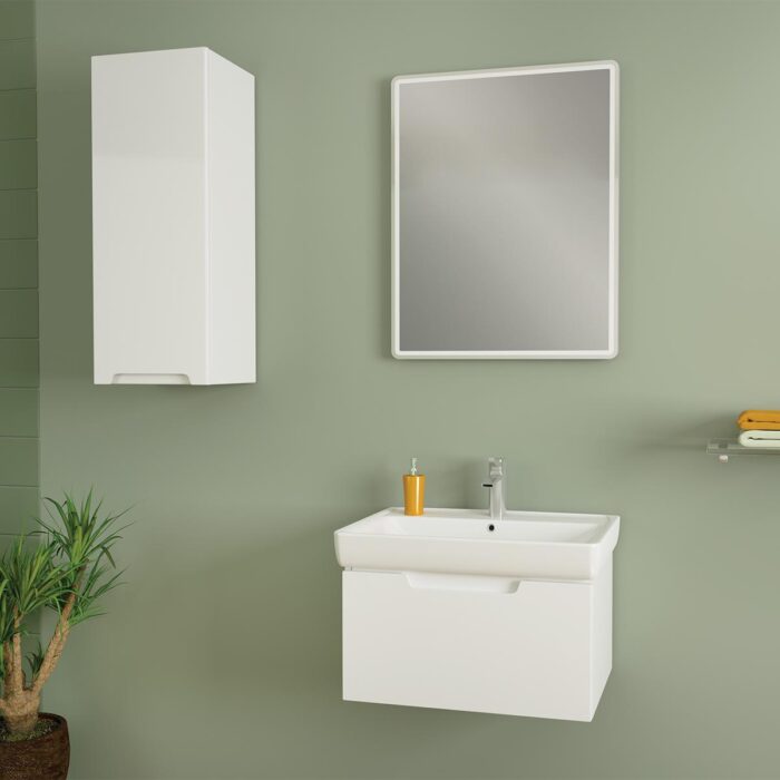 Зеркало Dreja Tiny 70x80 см, белый — изображение 4