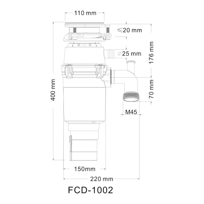 Измельчитель пищевых отходов Fmark FCD-1002E — изображение 3